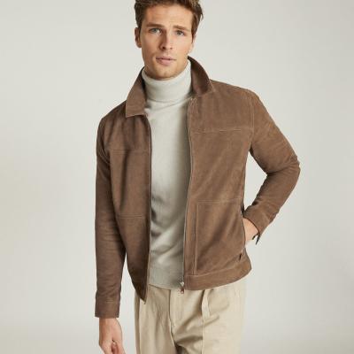 Lace Mushroom Suede Zip Through Jacket – REISS