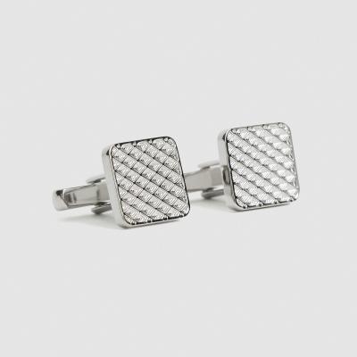 Solar Rhodium Diamond Detail Cufflinks – REISS