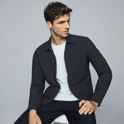 Tropic Navy Zip Through Overshirt – REISS