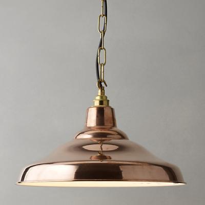 Davey Factory Ceiling Light, Copper