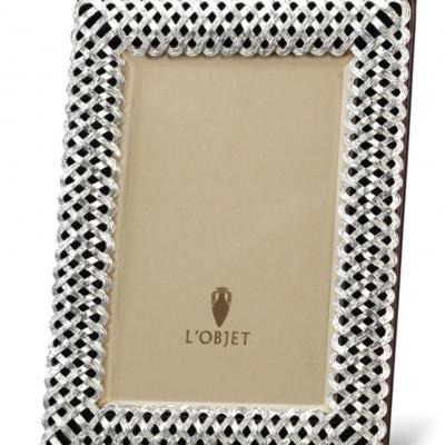 Braid Platinum-Plated 5x7” Photo Frame L'OBJET