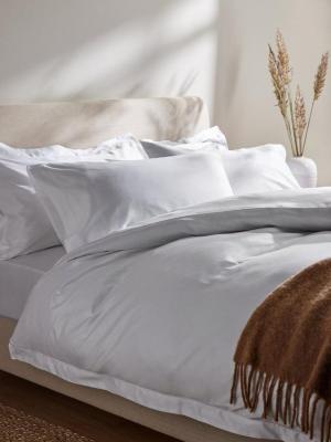John Lewis The Ultimate Collection Luxury Egyptian Cotton Sateen 800 Thread Count King Size Pillowcase, White .... X 2