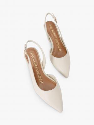 KG Kurt Geiger Aria Slingback Court Shoes -size 6 - natural