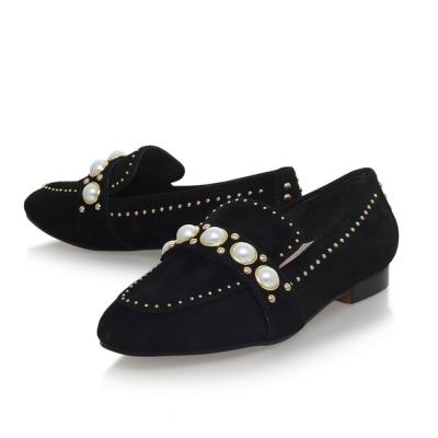 Leighton Black Flat Loafer Shoes By Carvela Kurt Geiger