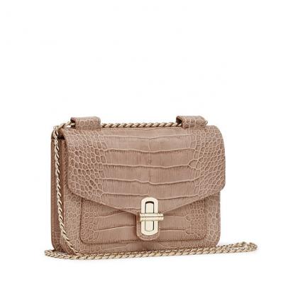 Elliott Neutral Snake-Effect Mini Bag - REISS