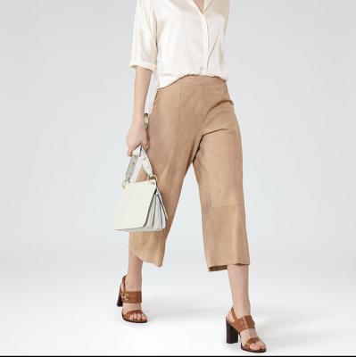 Renee Neutral Suede Culottes - REISS