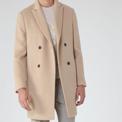 Mapel Camel Double-Breasted Coat - men - REISS