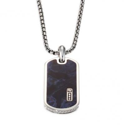 David Yurman - Exotic Stone Black Onyx Tag Necklace