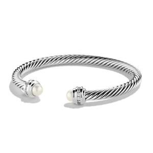 David Yurman - Cable Classics Bracelet with Pearls and Gold