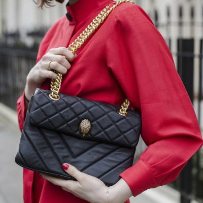 Leather Kensington Bag Black Shoulder Bag By Kurt Geiger London