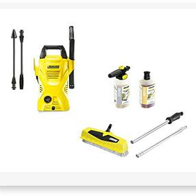 Kärcher K2 Compact Pressure Washer with Wood and Stone Cleaning Accessory Kit