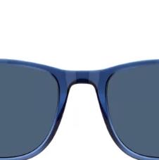 BLUE-ACETATE SUNGLASSES WITH SLENDER METAL TEMPLES