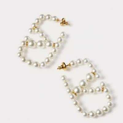 VLOGO SIGNATURE METAL AND RESIN EARRINGS