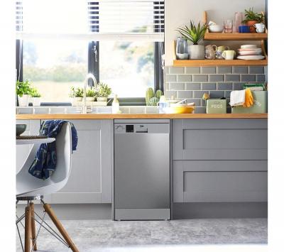 BEKO DVS04X20X Slimline Dishwasher - Stainless Steel