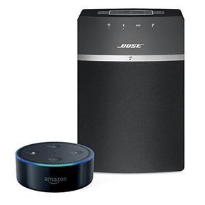  Echo Dot (2nd Generation), Black + Bose SoundTouch 10 Bluetooth Speaker (Black)