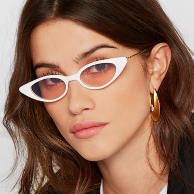 Illesteva Marianne cat-eye acetate and gold-tone sunglasses