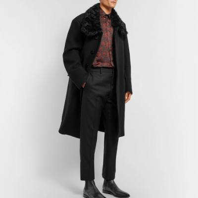 TOM FORD - Shearling-Trimmed Felted Wool-Blend Overcoat