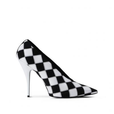 Black And White Checked Pointed Pumps - Stella Mccartney