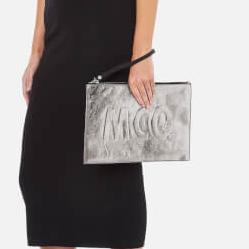 McQ Alexander McQueen Womens Clutch Bag - Light Gunmetal