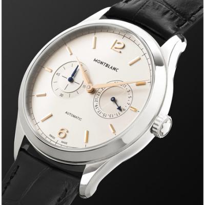 Montblanc - Heritage Chronométrie Twincounter Date Automatic 40mm Stainless Steel and Alligator Watch