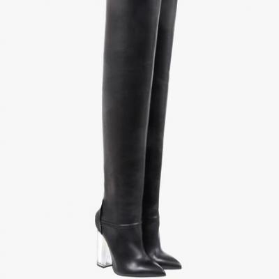 ‎‎‎‎ ‎ ‎Iman Smooth Leather Thigh High Boots ‎ for ‎Women‎ - Balmain