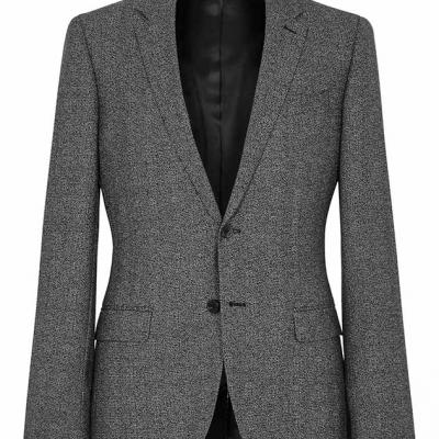 REISS BRONTE B WOOL MELANGE BLAZER GREY
