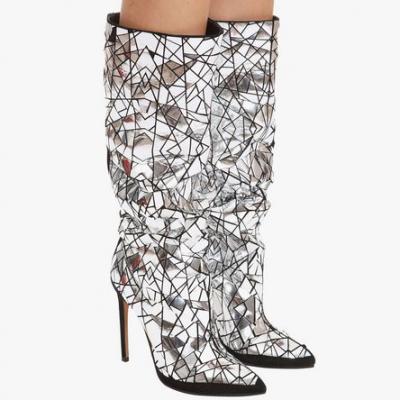 Joris Ankle Boots With Mirror Embellishment for Women - Balmain