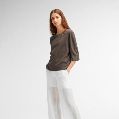 ELBOW SLEEVE CREW NECK PULLOVER - DKNY