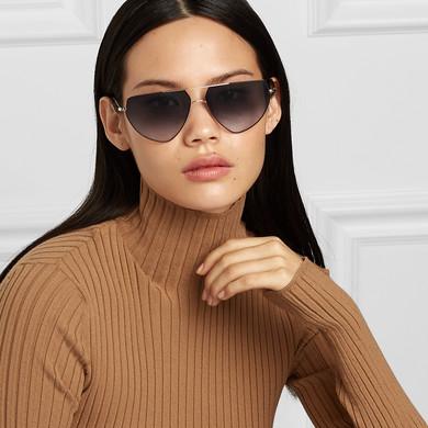 Andy Wolf Drax aviator-style metal sunglasses