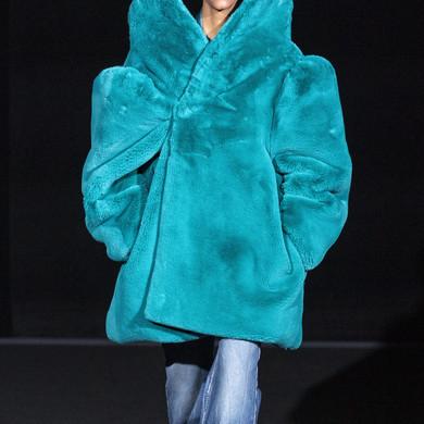 Balenciaga Oversized faux fur jacket