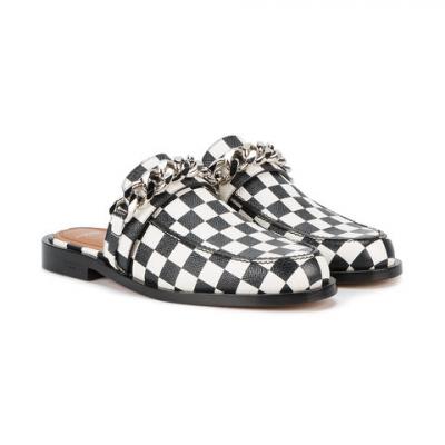Givenchy Checkerboard Print Slippers 