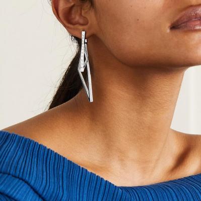 White gold Vertigo Obtuse 18-karat white gold, enamel and diamond earrings Stephen Webster