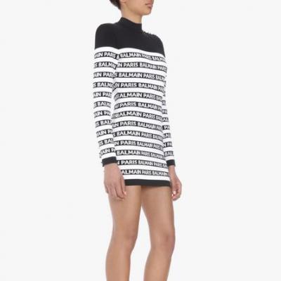 ‎ ‎ ‎Knit Balmain Logo Mini Dress ‎ for ‎Women‎ - Balmain