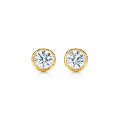 Elsa Peretti® Diamonds by the Yard® earrings in 18k gold. Tiffany & Co.