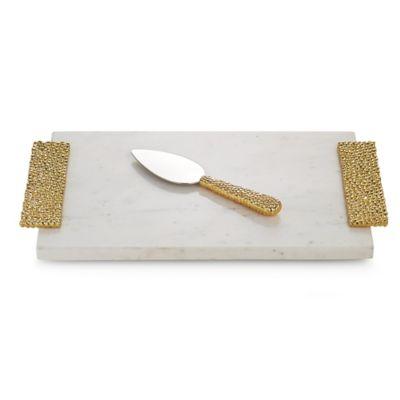 Michael Aram Molten Gold Cheese Board with Spreader