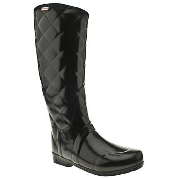 Womens Hunter black regent savoy boots
