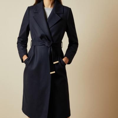 STEXA Long collared wool coat -  Ted Baker UK