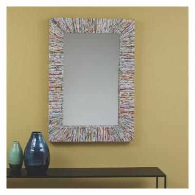 COHEN 70 x 100cm recycled magazine rectangular wall mirror at Habitat UK