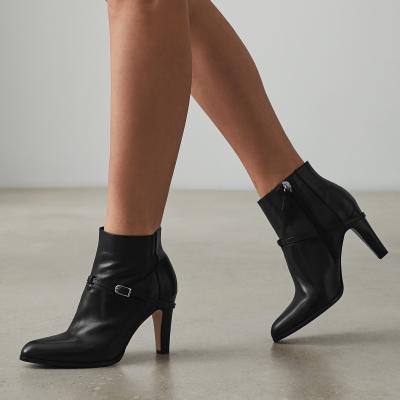 Ophelia Buckle Detail Ankle Boots - REISS
