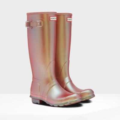 Pink Womens Original Nebula Tall Wellington Boots  -Hunter Boots