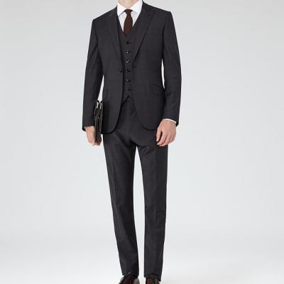Gaffer Charcoal Peak Lapel Suit - REISS