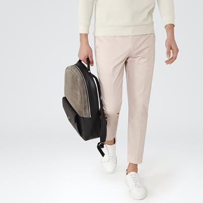 Boulevard Salmon Twill Trousers - REISS