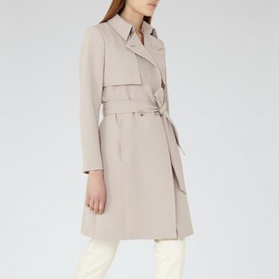 Somerset Tiramisu Longline Trench Coat - REISS