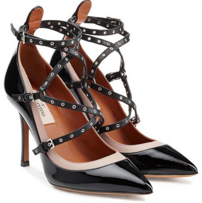 Love Latch Leather Pumps - Valentino