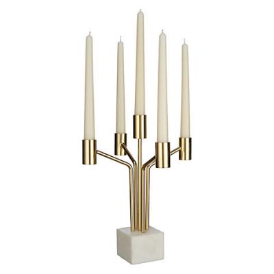 John Lewis Boutique Hotel Spoke Marble And Brass Candle