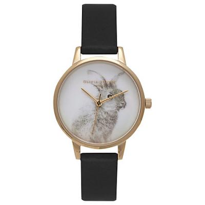 Olivia Burton OB15WL57 Women's Woodland Bunny Faux Leather Strap Watch