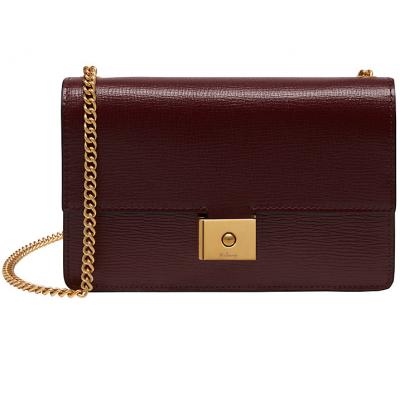 Mulberry Cheyne Printed Goat Leather Clutch Bag, Burgundy