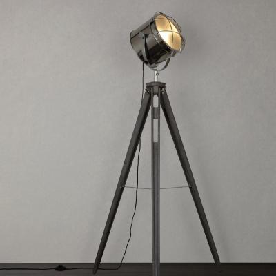 John Lewis Jules Wood Marine Head Floor Lamp, Grey at John Lewis