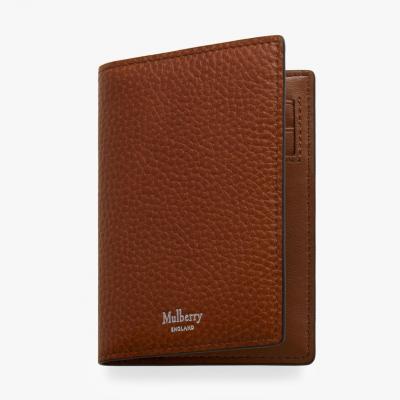 Mulberry Grain Veg Tanned Card Wallet, Oak