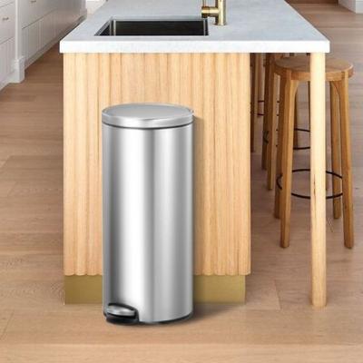 EKO Eva Pedal Bin, 30L, Stainless Steel - silver
